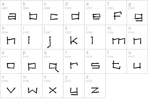 Bahama Slim lowercase a-z preview