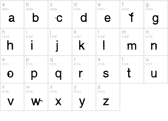 Bailando lowercase a-z preview