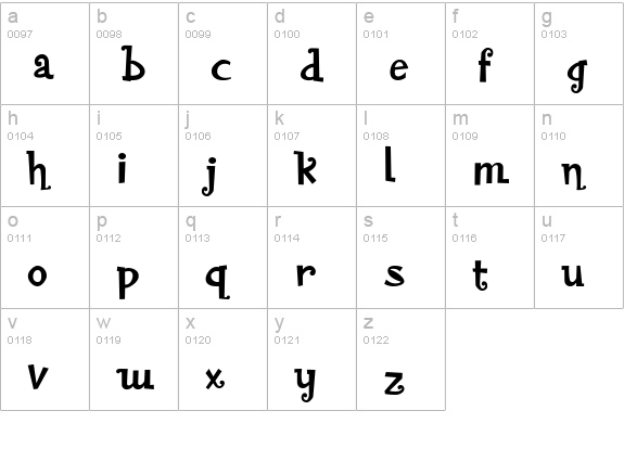 BaileywickFestiveJF lowercase a-z preview