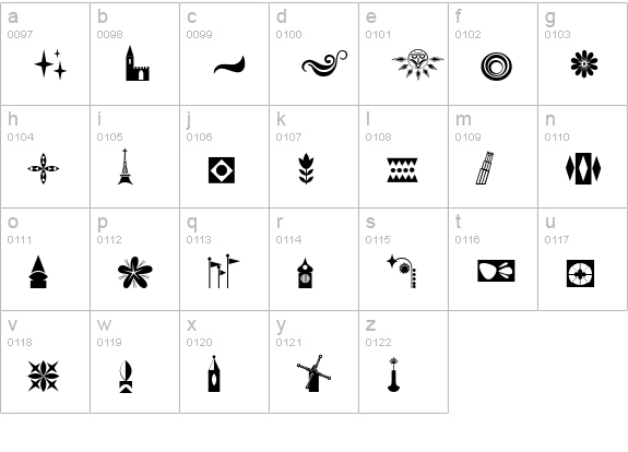 BaileywickHappyGramsJF lowercase a-z preview