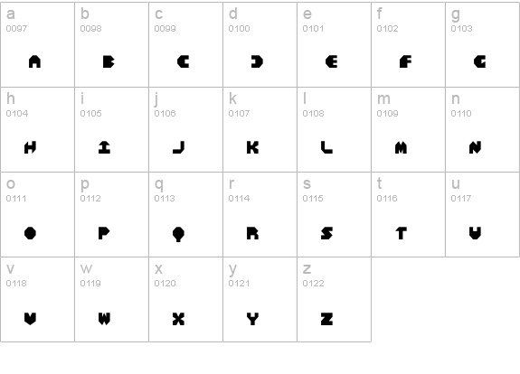 Bal-Astaral lowercase a-z preview