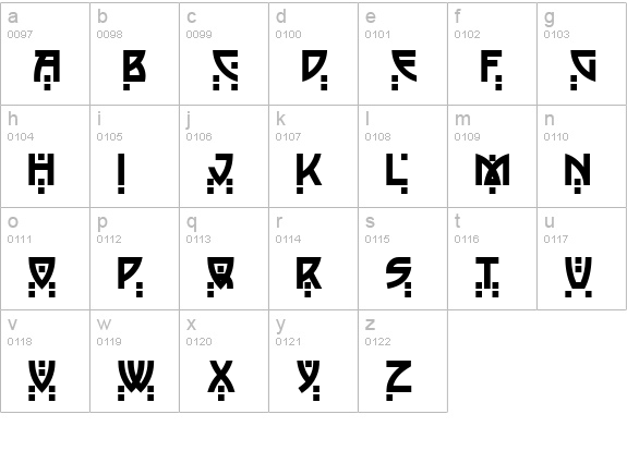 Bala Cynwyd NF lowercase a-z preview