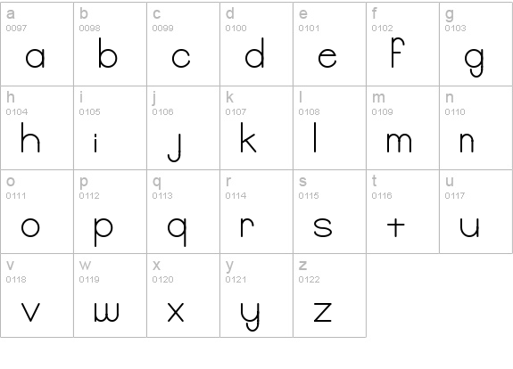 Balker lowercase a-z preview