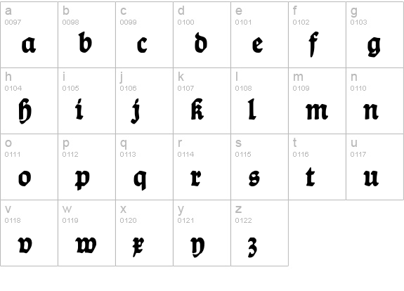 Ballade Bold lowercase a-z preview