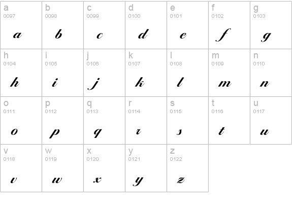 Ballantines-Bold lowercase a-z preview