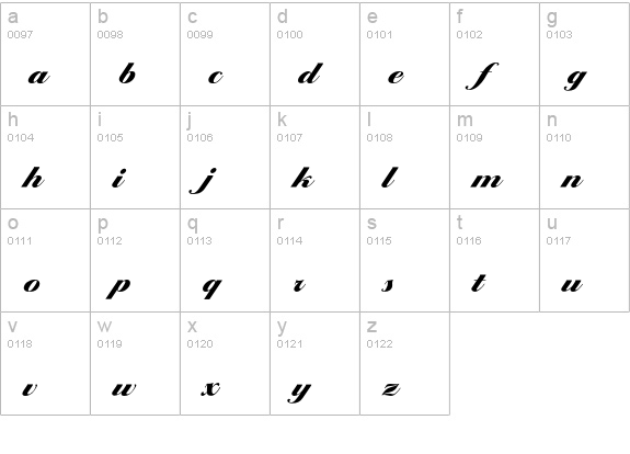 Ballantines-Heavy lowercase a-z preview