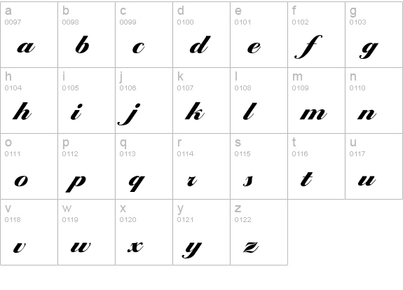 Ballantines-Hvy lowercase a-z preview