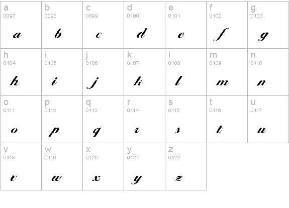 BallantinesAntique-Xbold-Regular lowercase a-z preview
