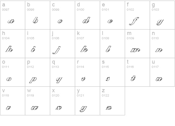 BallantinesOutline-Black-Regular lowercase a-z preview