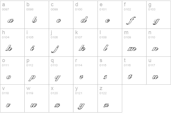 BallantinesOutline-Heavy-Regular lowercase a-z preview