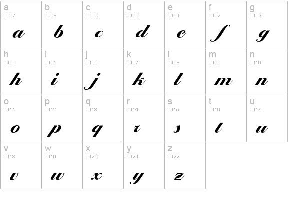 BallantinesScriptEF-ExtraBold lowercase a-z preview