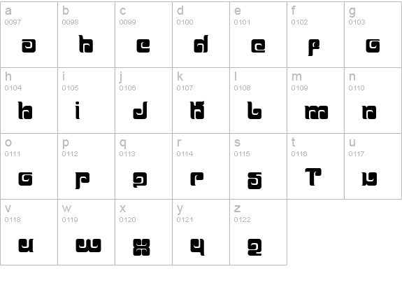 BALLOM lowercase a-z preview