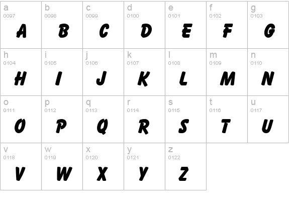 Balloon lowercase a-z preview