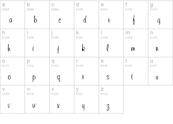 Balsam lowercase a-z preview