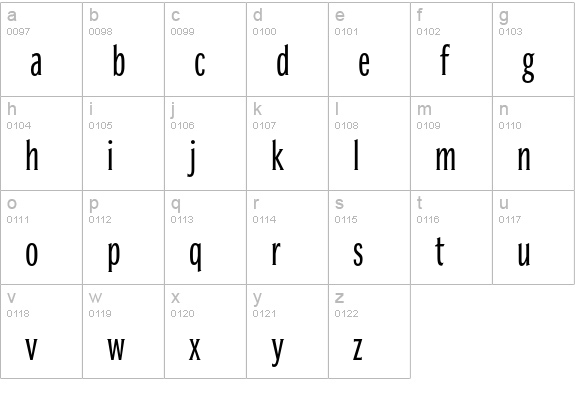 Baltra lowercase a-z preview