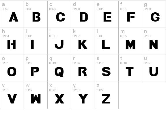 Bamf lowercase a-z preview