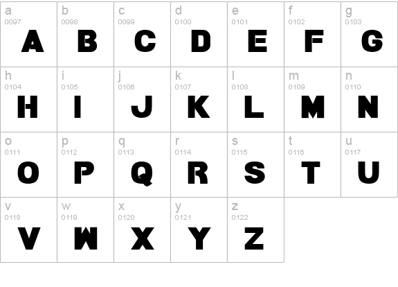 Bamf Bold lowercase a-z preview