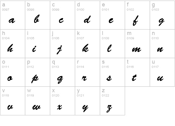 Banff-Normal lowercase a-z preview