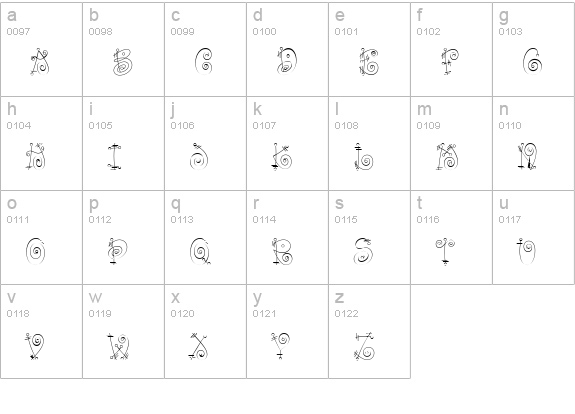 Bang LET Plain lowercase a-z preview
