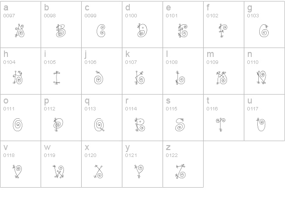 Bang Std lowercase a-z preview