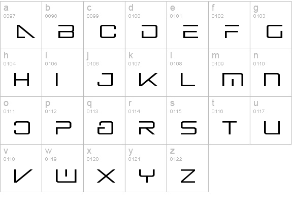 Banshee Pilot lowercase a-z preview