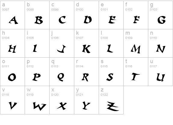 Baratz Italic lowercase a-z preview