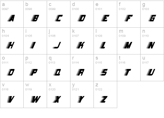Barbatrick lowercase a-z preview