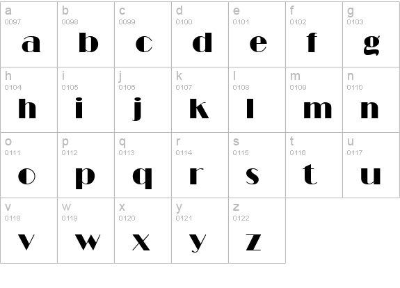Barbe Display SSi lowercase a-z preview