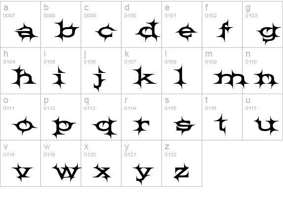 Barbecue lowercase a-z preview