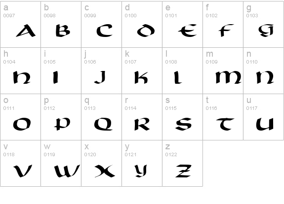 BarbourSCapsSSK lowercase a-z preview