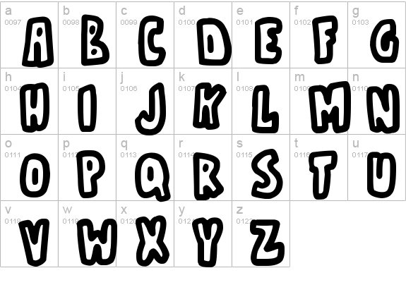 Bare Bones
 lowercase a-z preview