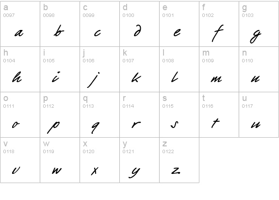 Barguzin lowercase a-z preview