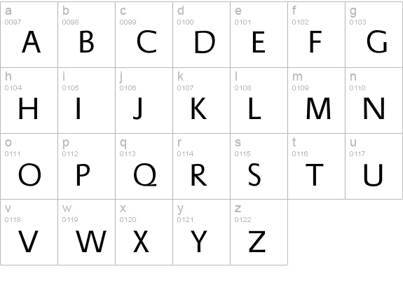 Barrel lowercase a-z preview