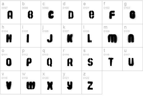 Barrio 30 lowercase a-z preview