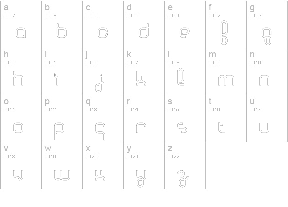Basis-MediumOutline lowercase a-z preview