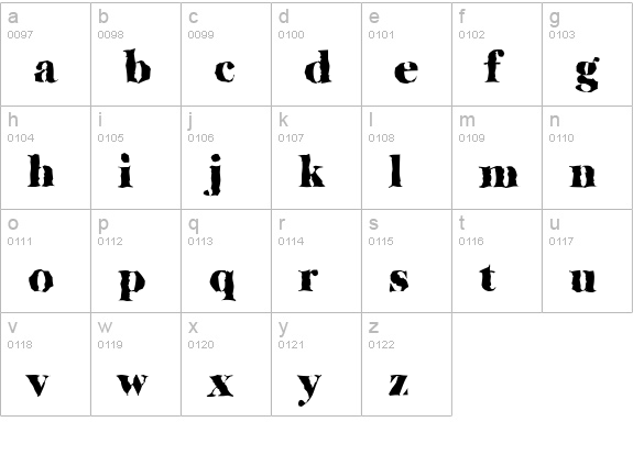 BaskervilleRandom-Black-Regular lowercase a-z preview