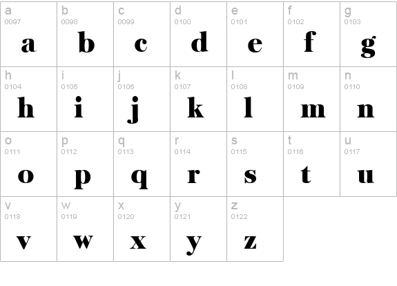 BaskervilleSerial-Black-Regular lowercase a-z preview