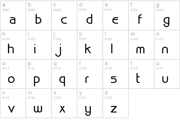 Basque Bold lowercase a-z preview