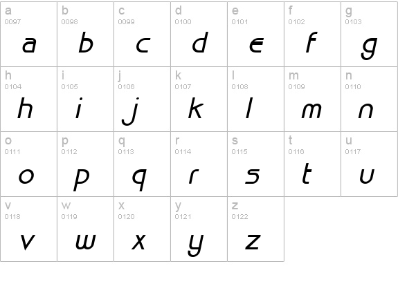 Basque Bold Italic lowercase a-z preview