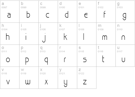 Basque-Condensed Normal lowercase a-z preview