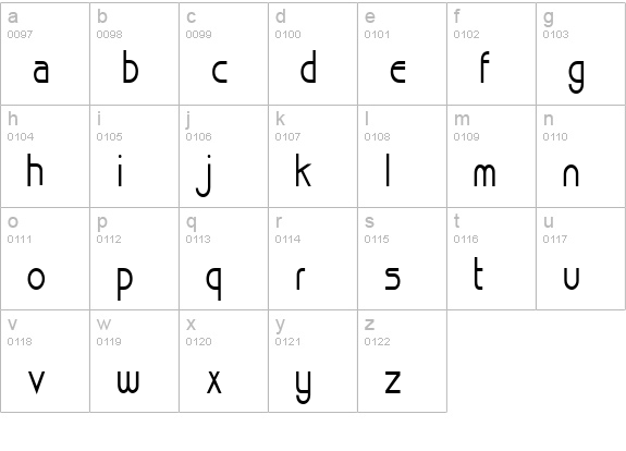 Basque Thin Bold lowercase a-z preview