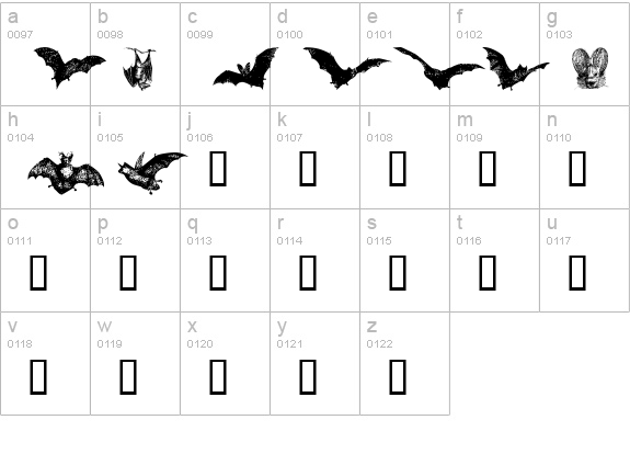 BatBats lowercase a-z preview
