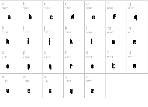 Bath Black lowercase a-z preview