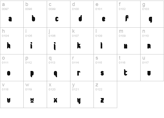 Bath Heavy lowercase a-z preview