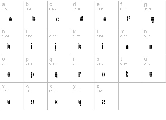 Bath Light lowercase a-z preview