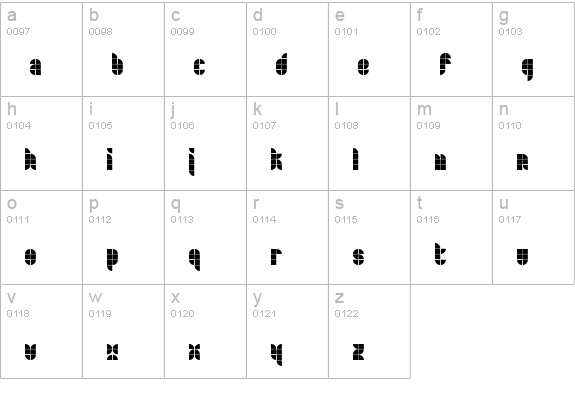 Bath Normal lowercase a-z preview