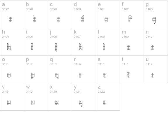 Bath NormalOutline lowercase a-z preview