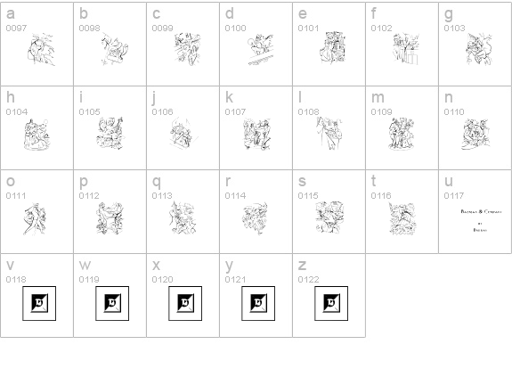 Batman and Company lowercase a-z preview