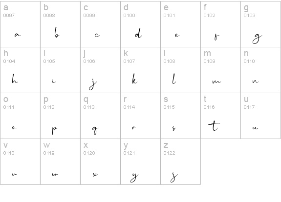 Batsy lowercase a-z preview