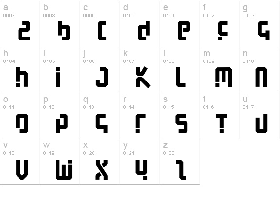 BauHouse200 lowercase a-z preview